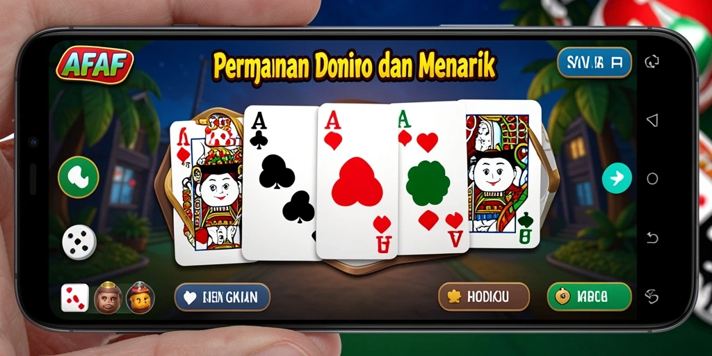 Tampilan screenshot AFAF menampilkan gameplay domino yang seru.