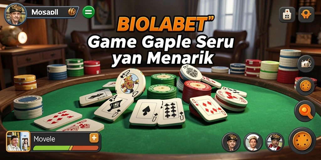 Tampilan menarik gameplay Gaple di BIOLABET.