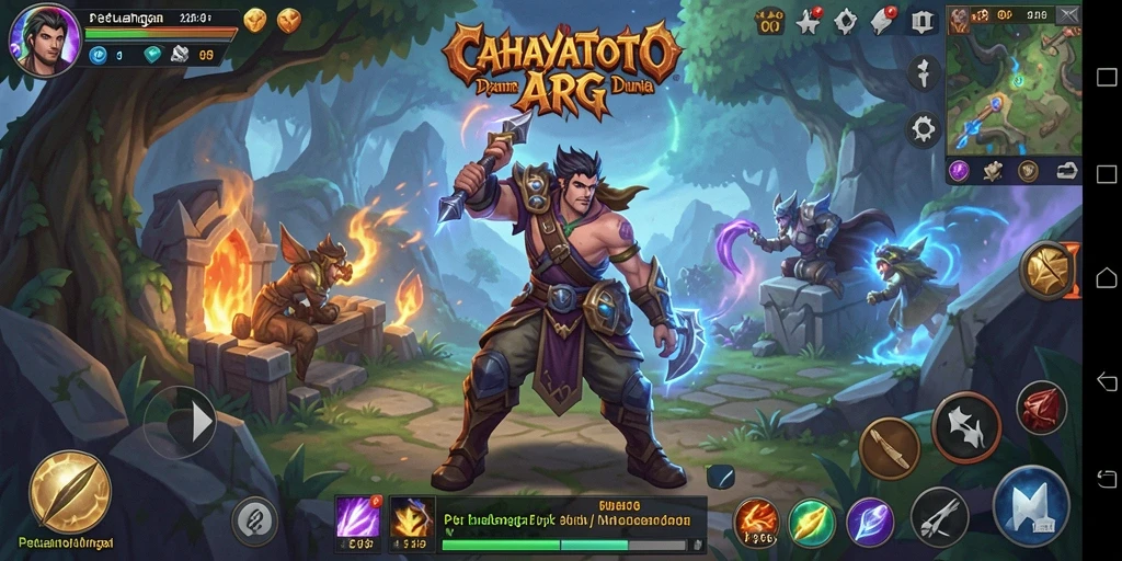 Tampilan menarik gameplay ARPG dengan pertarungan yang intens.