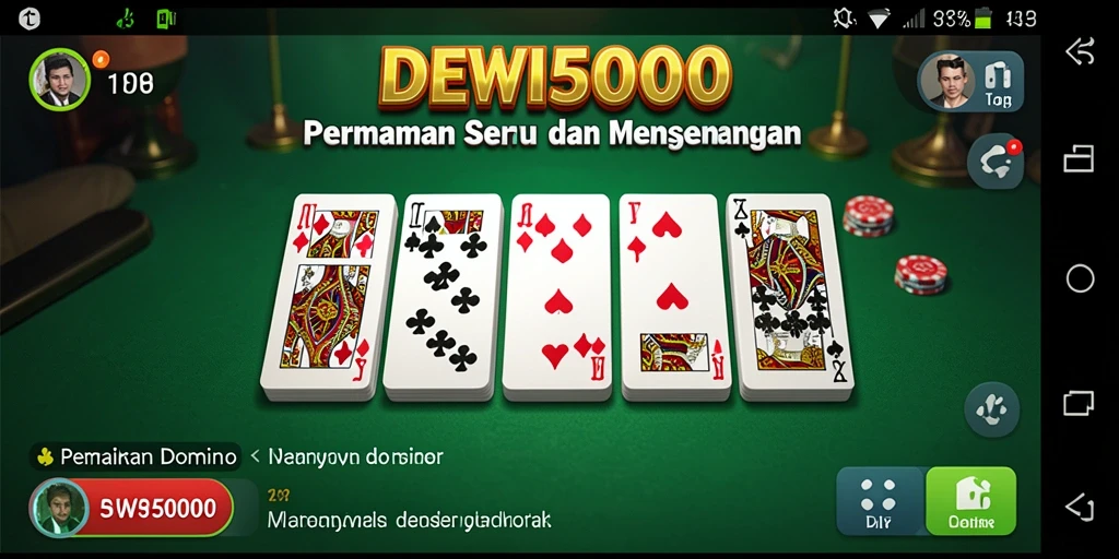 Gameplay seru Domino di DEWI5000 dengan banyak fitur menarik.