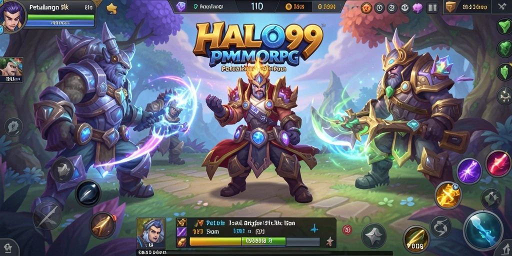 Tangkapan layar dari gameplay HALO99 yang menarik dan kompetitif.
