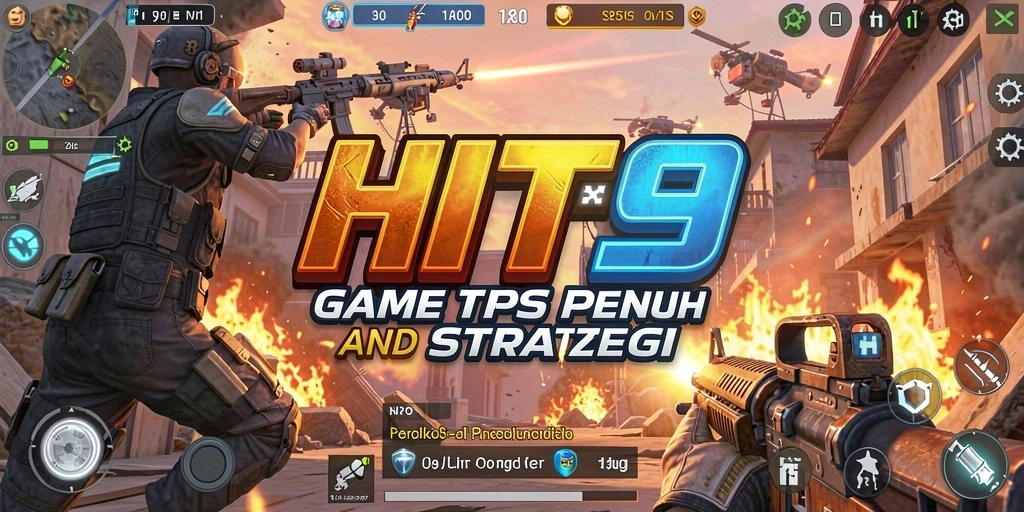Screenshot utama HIT9 menunjukkan pertempuran mendebarkan di medan perang.