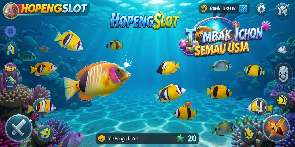 Tampilan gameplay seru dari HOPENGSLOT saat menangkap ikan.