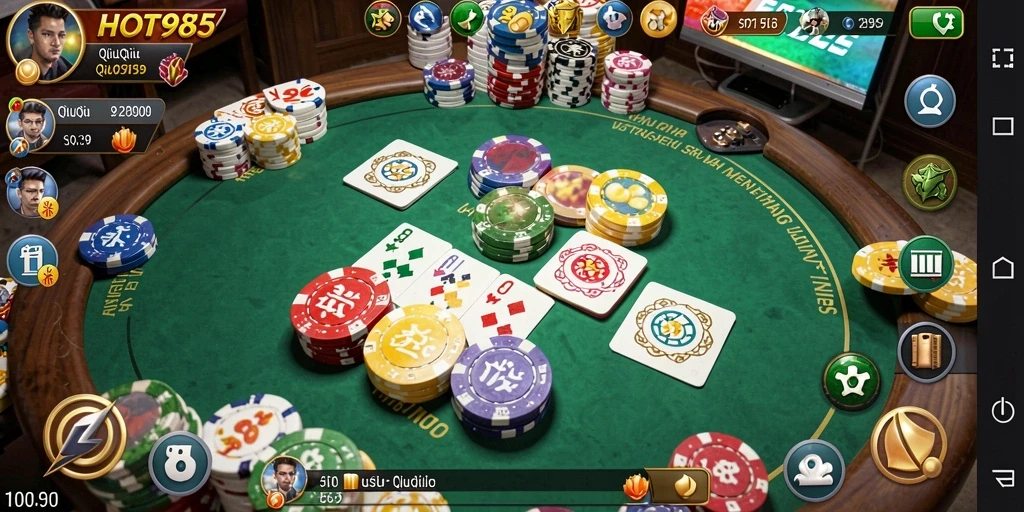Tampilan menarik dari game QiuQiu HOT985 dengan gameplay seru.