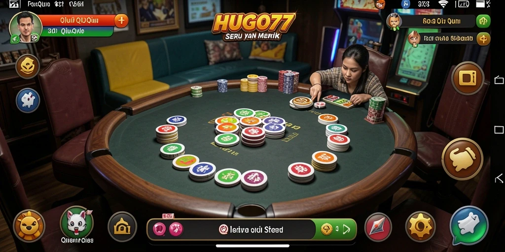 Screenshot HUGO77 menampilkan gameplay seru QiuQiu yang menantang.