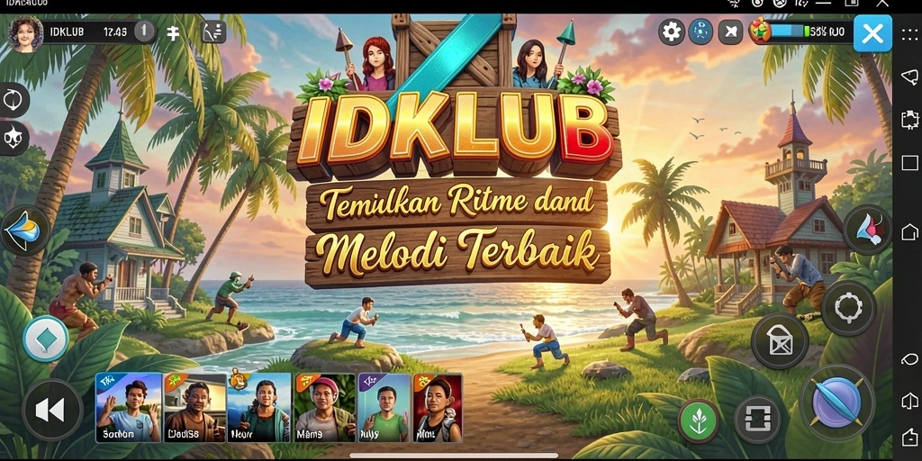 Screenshot IDKLUB menampilkan gameplay seru yang penuh melodi.