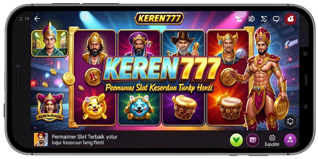 Tampilan menarik KEREN777 saat bermain slot online.