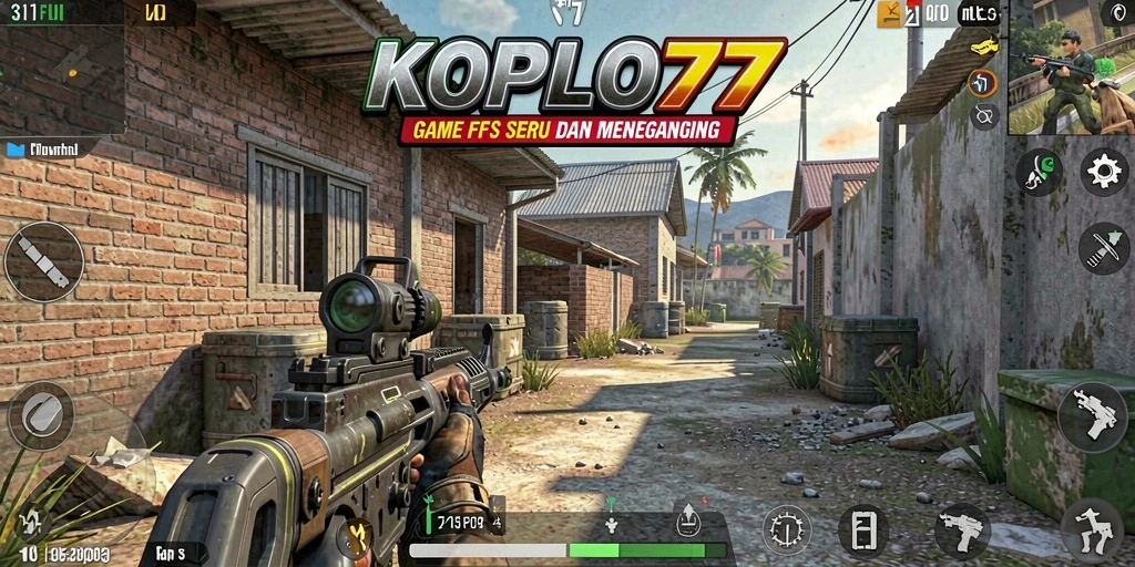 Screenshot gameplay KOPLO77 dengan aksi tembak-menembak yang intens.