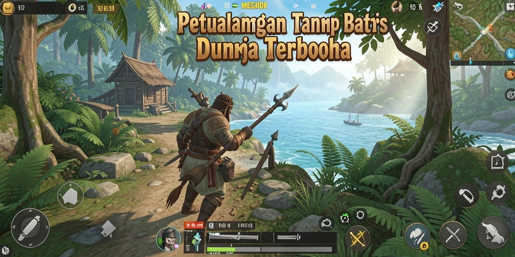 Tampilan gameplay MEGAIDR yang mendebarkan di dunia terbuka.