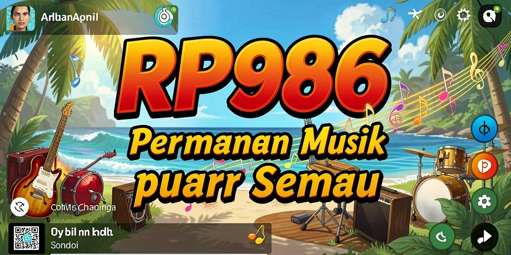 Tangkapan layar <strong>RP886</strong> menunjukkan pemain menikmati permainan musik dengan penuh semangat.