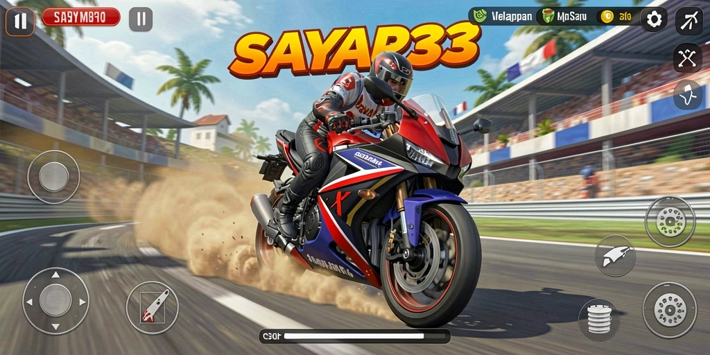 Gameplay balapan motor yang mendebarkan dan seru
