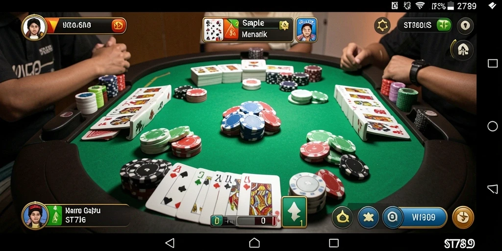 Tampilan gameplay ST789 menunjukkan serunya permainan Gaple.
