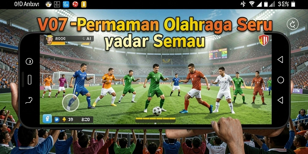 Tampilan gameplay seru dari V07 yang menampilkan aksi olahraga mendebarkan.