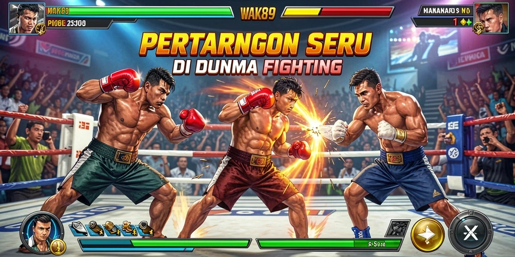Tangkapan layar utama WAK89 menampilkan aksi pertarungan yang mendebarkan.