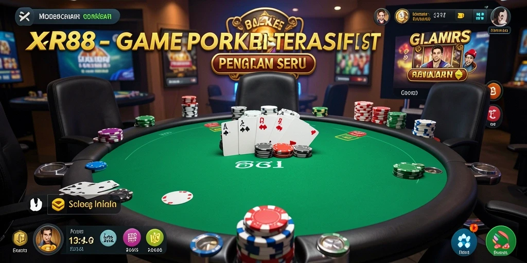 Tampilan gameplay poker XR88 yang seru dan menegangkan.