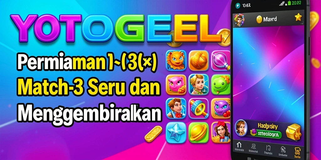 Tampilan gameplay YOTOGEL yang penuh warna dan seru.